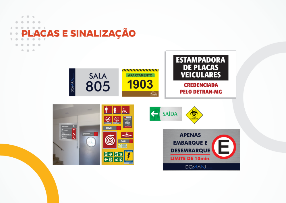 Placas e Sinalização
